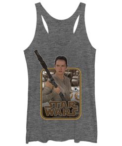 Women’s Star Wars The Force Awakens Retro Rey and BB-8 Racerback Tank Top