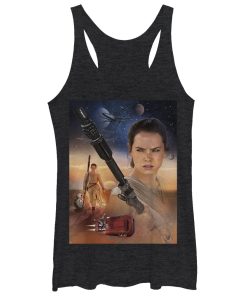 Women’s Star Wars The Force Awakens Rey Collage Racerback Tank Top