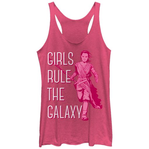 Women’s Star Wars The Force Awakens Rey Girls Rule the Galaxy Racerback Tank Top