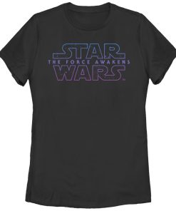 Women’s Star Wars The Force Awakens Starry Logo T-Shirt_3339