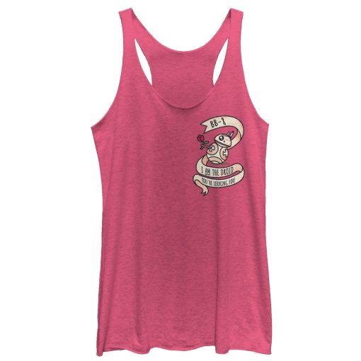 Women’s Star Wars The Force Awakens Valentine BB-8 Droid of Your Dreams Racerback Tank Top