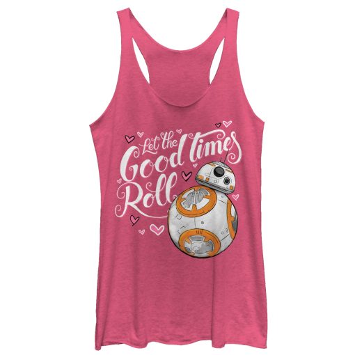 Women’s Star Wars The Force Awakens Valentine BB-8 Good Times Roll Racerback Tank Top