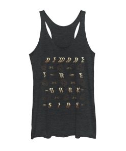 Women’s Star Wars The Last Jedi Beware Dark Side Distort Racerback Tank Top