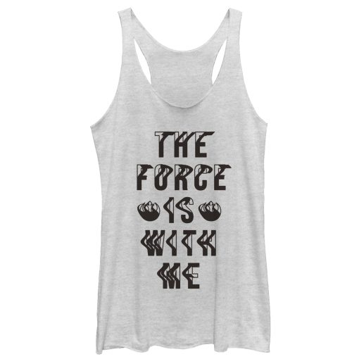 Women’s Star Wars The Last Jedi Force With Me Distort Racerback Tank Top