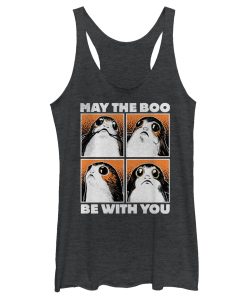 Women’s Star Wars The Last Jedi Halloween Porg Boo With You Racerback Tank Top