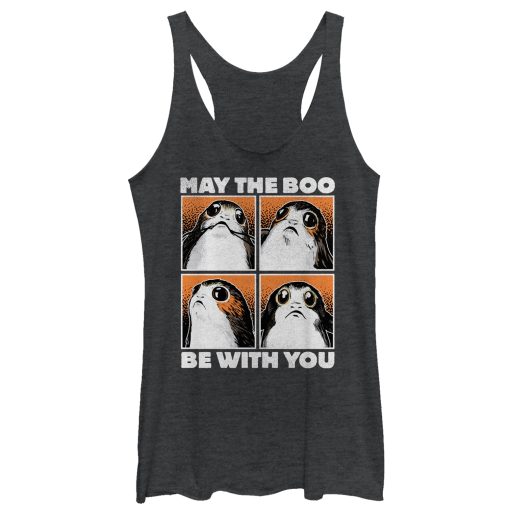 Women’s Star Wars The Last Jedi Halloween Porg Boo With You Racerback Tank Top