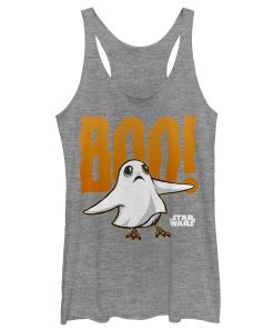 Women’s Star Wars The Last Jedi Halloween Porg Ghost Racerback Tank Top