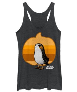 Women’s Star Wars The Last Jedi Halloween Porg Pumpkin Racerback Tank Top