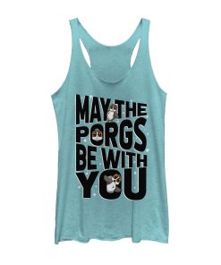 Women’s Star Wars The Last Jedi May the Fourth Porgs Be With You Racerback Tank Top