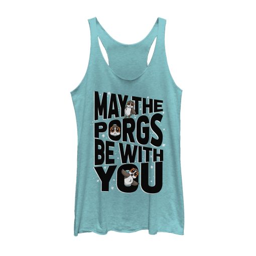 Women’s Star Wars The Last Jedi May the Fourth Porgs Be With You Racerback Tank Top