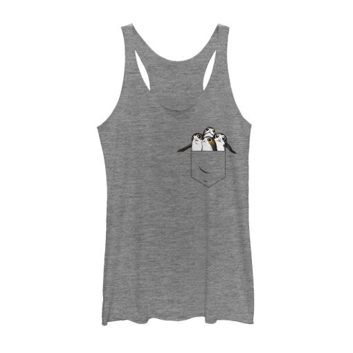 Women’s Star Wars The Last Jedi Porgs In My Pocket Racerback Tank Top