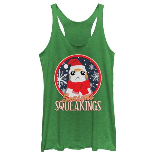 Women’s Star Wars The Last Jedi Season Squeakings Porg Racerback Tank Top