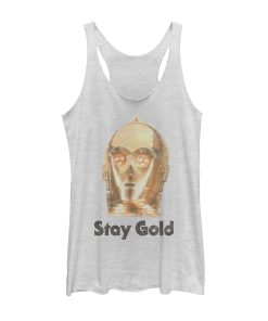 Women’s Star Wars The Rise of Skywalker C-3PO Stay Gold Racerback Tank Top