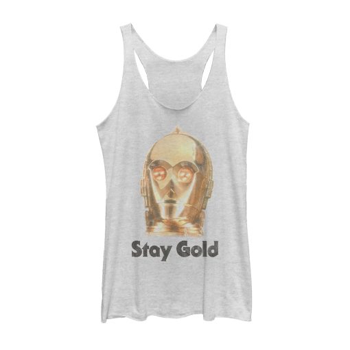 Women’s Star Wars The Rise of Skywalker C-3PO Stay Gold Racerback Tank Top