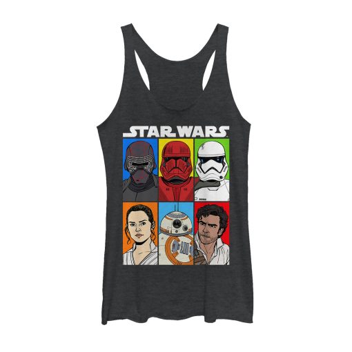 Women’s Star Wars The Rise of Skywalker Character Grid Racerback Tank Top