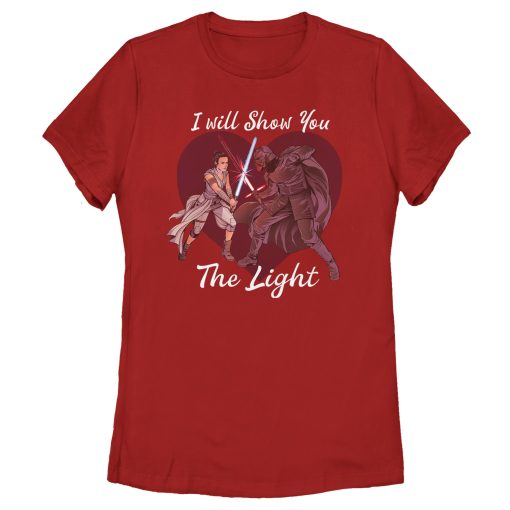 Women’s Star Wars The Rise of Skywalker Kylo Ren and Rey I Will Show You the Light T-Shirt