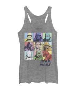 Women’s Star Wars The Rise of Skywalker Pastel Character Bingo Racerback Tank Top