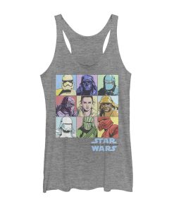 Women’s Star Wars The Rise of Skywalker Pastel Character Box Racerback Tank Top