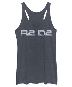 Women’s Star Wars The Rise of Skywalker R2-D2 Text Racerback Tank Top
