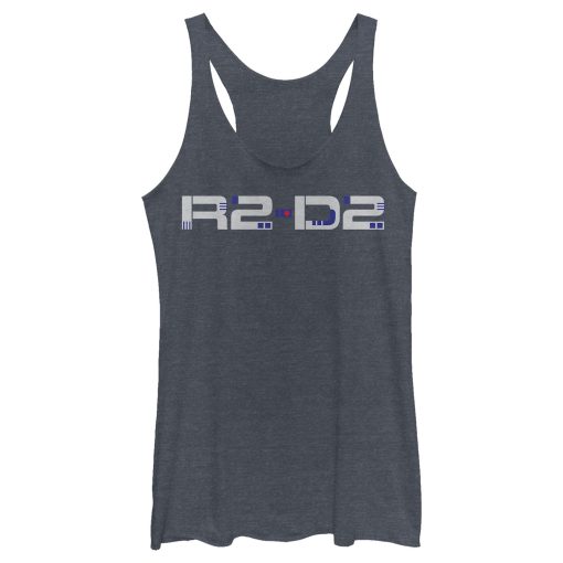 Women’s Star Wars The Rise of Skywalker R2-D2 Text Racerback Tank Top