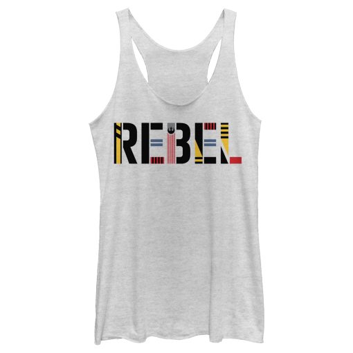 Women’s Star Wars The Rise of Skywalker Rebel Text Racerback Tank Top