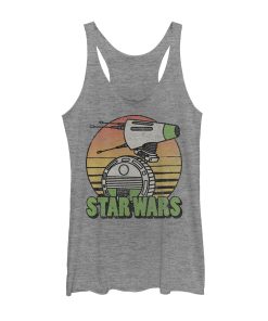 Women’s Star Wars The Rise of Skywalker Retro D-0 Sunset Racerback Tank Top