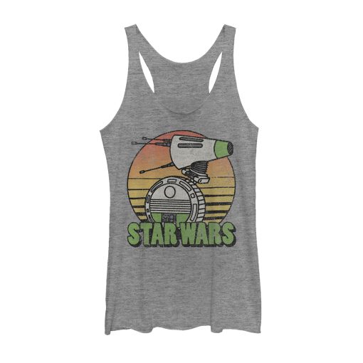 Women’s Star Wars The Rise of Skywalker Retro D-0 Sunset Racerback Tank Top