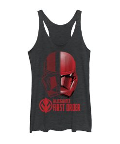 Women’s Star Wars The Rise of Skywalker Sith Trooper Dual Helmet Racerback Tank Top