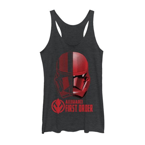 Women’s Star Wars The Rise of Skywalker Sith Trooper Dual Helmet Racerback Tank Top