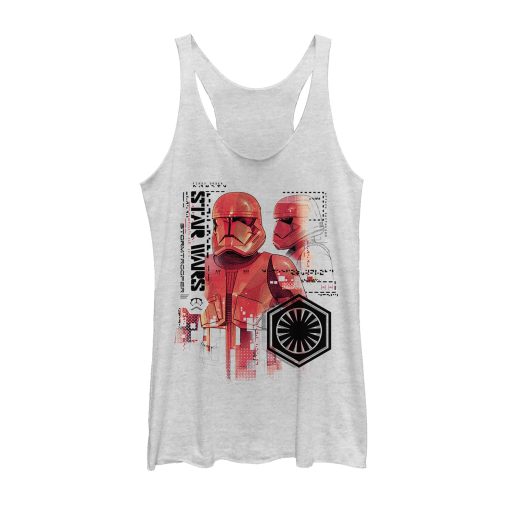 Women’s Star Wars The Rise of Skywalker Sith Trooper Schematic Detail Racerback Tank Top