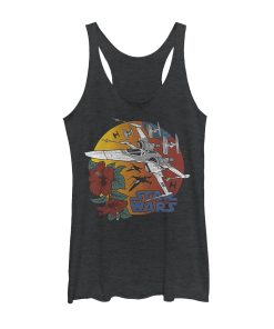 Women’s Star Wars The Rise of Skywalker Tropical X-Wing Racerback Tank Top