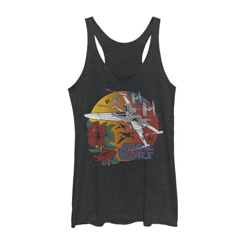 Women’s Star Wars The Rise of Skywalker Tropical X-Wing Racerback Tank Top