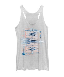 Women’s Star Wars The Rise of Skywalker X-Wing Details Racerback Tank Top