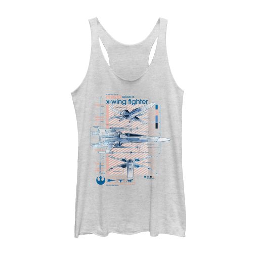 Women’s Star Wars The Rise of Skywalker X-Wing Details Racerback Tank Top