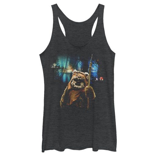 Women’s Star Wars Tree Village Wicket Ewok Racerback Tank Top