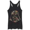 Women’s Star Wars Tropical Print Darth Vader Helmet Racerback Tank Top