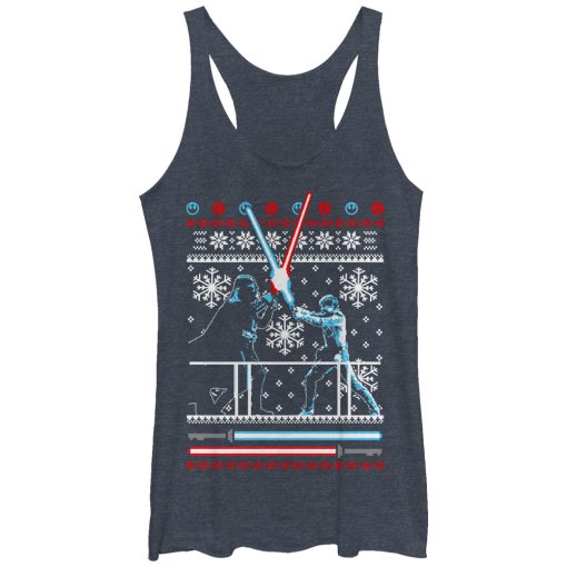 Women’s Star Wars Ugly Christmas Duel Racerback Tank Top