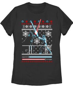 Women’s Star Wars Ugly Christmas Duel T-Shirt