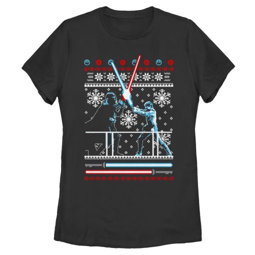 Women’s Star Wars Ugly Christmas Duel T-Shirt