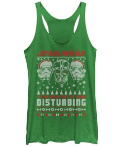Women’s Star Wars Ugly Christmas Lack Of Cheer Disturbing Racerback Tank Top