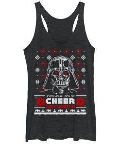 Women’s Star Wars Ugly Christmas Lack of Cheer Snowflake Racerback Tank Top