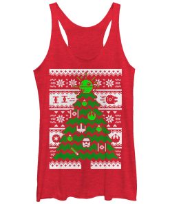 Women’s Star Wars Ugly Christmas Tree Racerback Tank Top