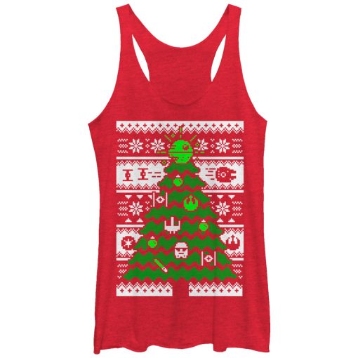 Women’s Star Wars Ugly Christmas Tree Racerback Tank Top