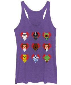 Women’s Star Wars Valentine’s Day Character Hearts Racerback Tank Top