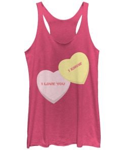 Women’s Star Wars Valentine’s Day I Love You I Know Hearts Racerback Tank Top