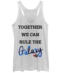 Women’s Star Wars Valentine’s Day Together Rule the Galaxy Racerback Tank Top