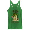 Women’s Star Wars Valentine’s Day Yoda One for Me Racerback Tank Top