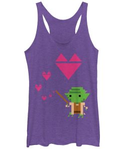 Women’s Star Wars Valentine’s Day Yoda Racerback Tank Top