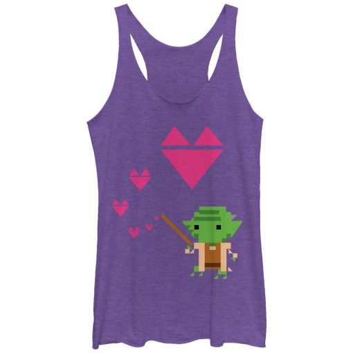 Women’s Star Wars Valentine’s Day Yoda Racerback Tank Top