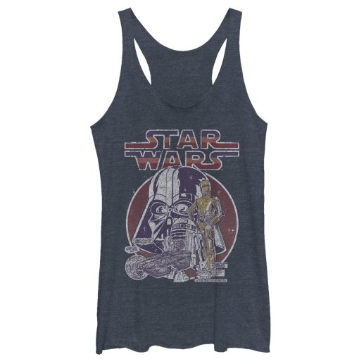 Women’s Star Wars Vintage Droid Circle Racerback Tank Top